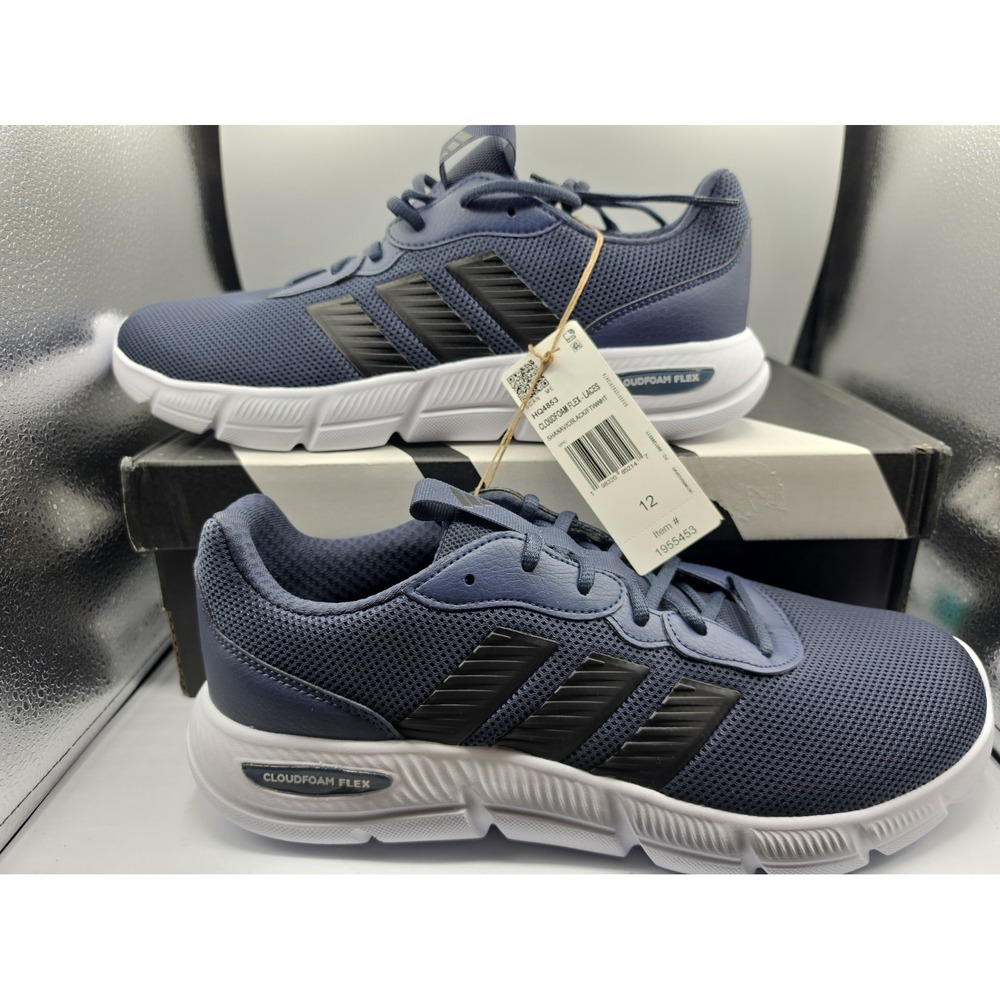 Adidas: Cloudfoam Flex Laces Sz 12 (HQ4853) Men's Walking Shoes [Navy/Wide] NEW